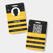 QR-Code Eventausweis • Farbige digitale Mitarbeite Ausweis (Vorder- & Rückseite)