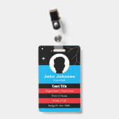 QR-Code-Eventausweis • Farbige digitale Mitarbeite Ausweis (Vorderseite mit Clip)