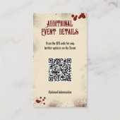 QR-Code Eventdetails Webseite Draculas Schloss Begleitkarte (Rückseite)