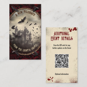 QR-Code Eventdetails Webseite Draculas Schloss Begleitkarte