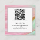 QR Code Expert für digitales Marketing Trendy Squa Quadratische Visitenkarte (Rückseite)