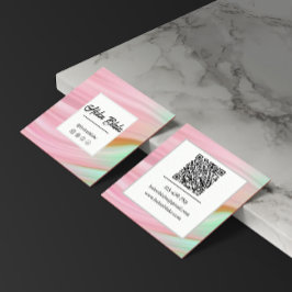 QR Code Expert für digitales Marketing Trendy Squa Quadratische Visitenkarte