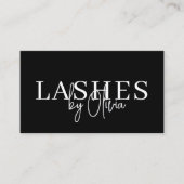 QR Code Eyelashes Techniker Moderne Typografie Visitenkarte (Vorderseite)