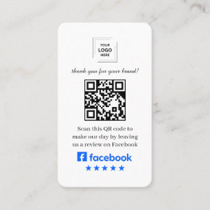 QR-Code Facebook-Bewertung Kundenfeedback-Stil Visitenkarte
