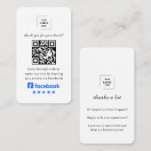 QR-Code Facebook-Bewertung Kundenfeedback-Stil Visitenkarte (Vorne/Hinten)