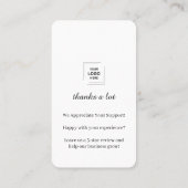 QR-Code Facebook-Bewertung Kundenfeedback-Stil Visitenkarte (Rückseite)