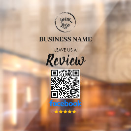 Qr Code Facebook-Überprüfungen Business Review Fensteraufkleber