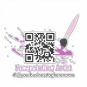 QR Code Facepainter Business Name Car Decal Aufkleber (Vorderseite)