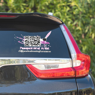 QR Code Facepainter Business Name Car Decal Aufkleber