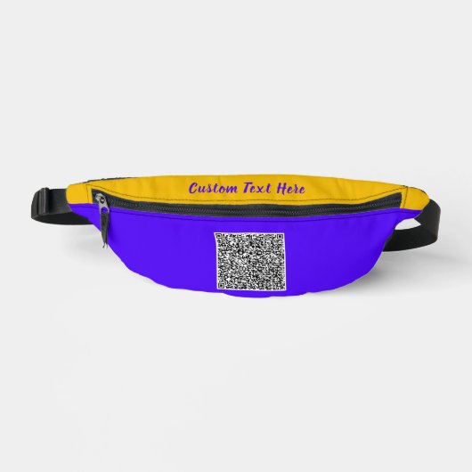 QR Code Fanny Pack mit benutzerdefiniertem Text un Bauchtasche (Vorderseite)