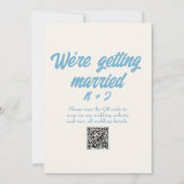 QR Code Farbenfrohe Retro Bright Fun Moderne Hochz Einladung (Rückseite)