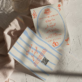 QR Code Farbige Hand geschrieben Whimsikale Hochze Einladung