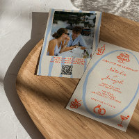 QR Code Farbige Handschrift geschriebener Foto Spa