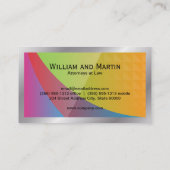 QR-Code | Farbiger geometrischer Hintergrund Visitenkarte (Rückseite)