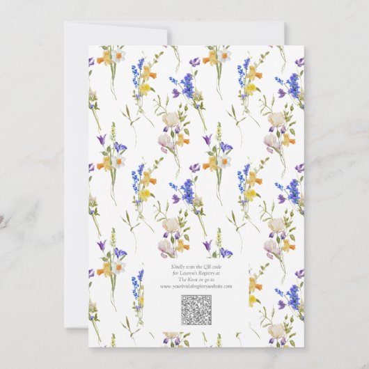 QR-Code Farbiges Brautparty Einladung (Rückseite)