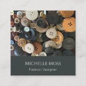 QR Code Fashion Designer Nähtasten Quadratische Visitenkarte (Vorderseite)