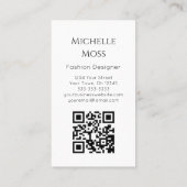 QR Code Fashion Designer Nähtasten Visitenkarte (Rückseite)