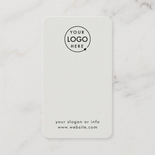 QR Code Feedback Berufliche Kundenbewertung Grau Visitenkarte (Rückseite)