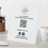 QR Code Feedback Social Media Marketing Business Sockelschild (In Situ)