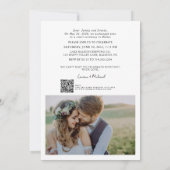 QR-Code feiert mit 2 Foto Hochzeit bei uns Ankündigung (Rückseite)