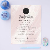 QR-Code | Feminine Beauty Abstrakt Blush Pink Boho Flyer (Einzeln)