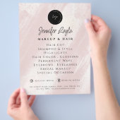 QR-Code | Feminine Beauty Abstrakt Blush Pink Boho Flyer (Hand)