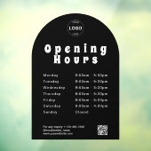 Qr-Code-Fenster für Geschäftslogos Öffnungszeiten Fensteraufkleber (Blatt 3)