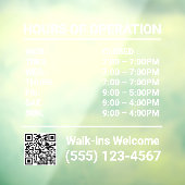 QR-Code-Fenster für Geschäftszeiten Fensteraufkleber (Blatt 3)