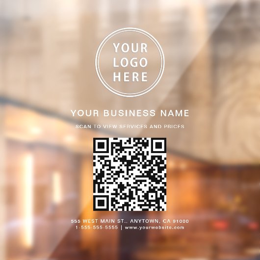 QR-Code Fensteraufkleber (Blatt 2)