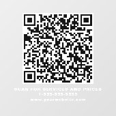 QR-Code Fensteraufkleber (Blatt)