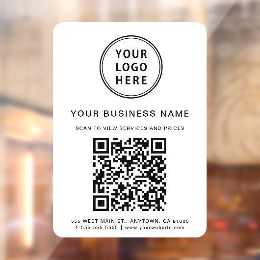 QR-Code Fensteraufkleber (Blatt 2)