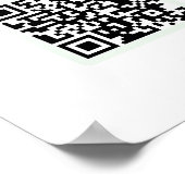 QR-Code-Fensterschild für Restaurants und Geschäft Poster (Ecke)
