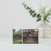 QR-Code Ferienvermietung Gästehaus Rustikal Visitenkarte (Stehend Vorderseite)