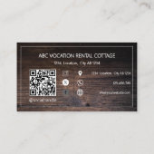 QR-Code Ferienvermietung Gästehaus Rustikal Visitenkarte (Rückseite)