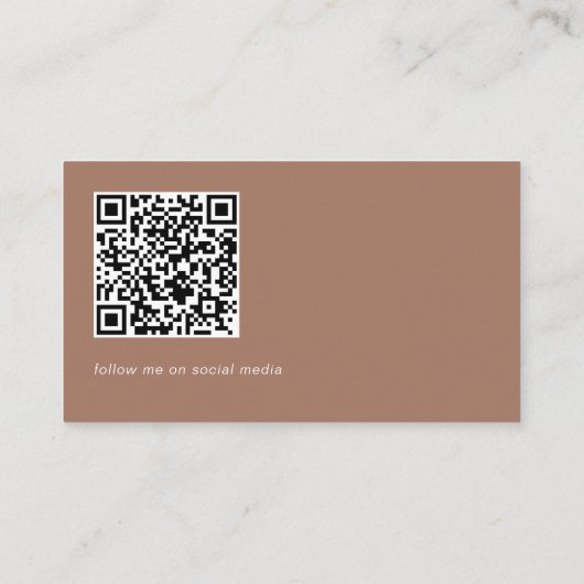 QR-Code fett moderner minimalistischer beruflich b Visitenkarte (Rückseite)