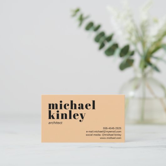 QR-Code fett moderner minimalistischer beruflicher Visitenkarte (Stehend Vorderseite)