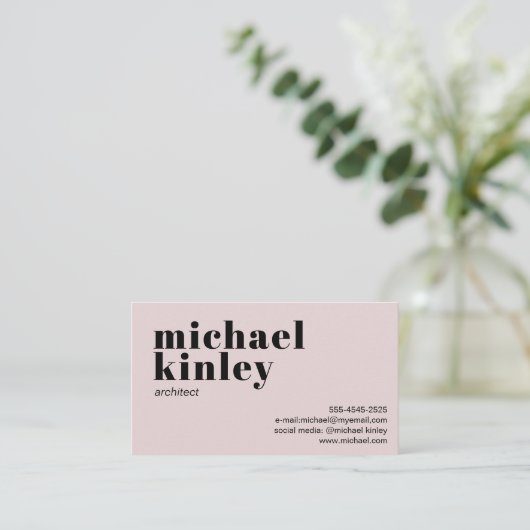 QR-Code fett moderner minimalistischer beruflicher Visitenkarte (Stehend Vorderseite)