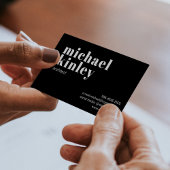 QR-Code fett moderner minimalistischer beruflicher Visitenkarte