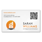 QR-Code | Finanzlogo Magnetische Visitenkarte (Vorderseite)