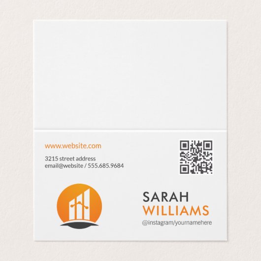 QR-Code | Finanzlogo Visitenkarten (Außenseite Aufgefaltet)