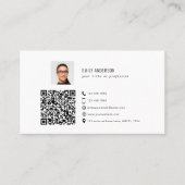 QR-Code Firmenkarte mit Foto und Logo Visitenkarte (Vorderseite)