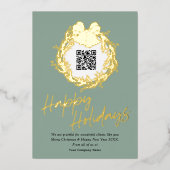 QR-Code Firmenkunden-Happenkarte Folien Feiertagskarte (Vorderseite)