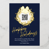 QR-Code Firmenkunden-Happenkarte Folien Feiertagskarte (Vorderseite)