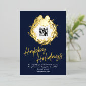 QR-Code Firmenkunden-Happenkarte Folien Feiertagskarte (Stehend vorne)