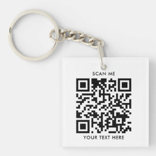 QR-Code-Firmenlogo - Acryl Schlüsselanhänger