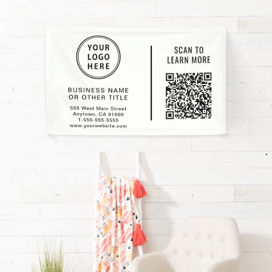 QR-Code Firmenlogo Banner (Insitu)