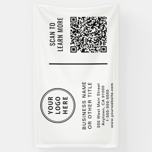QR-Code Firmenlogo Banner (Vertikal)