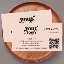 QR-Code-Firmenlogo Beruflich Modernes Rosa