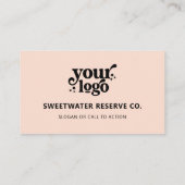 QR-Code-Firmenlogo Beruflich Modernes Rosa Visitenkarte (Rückseite)