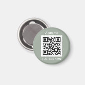 QR-Code-Firmenlogo Berufliche Darstellung Grün Magnet (Vorderseite/Rückseite)